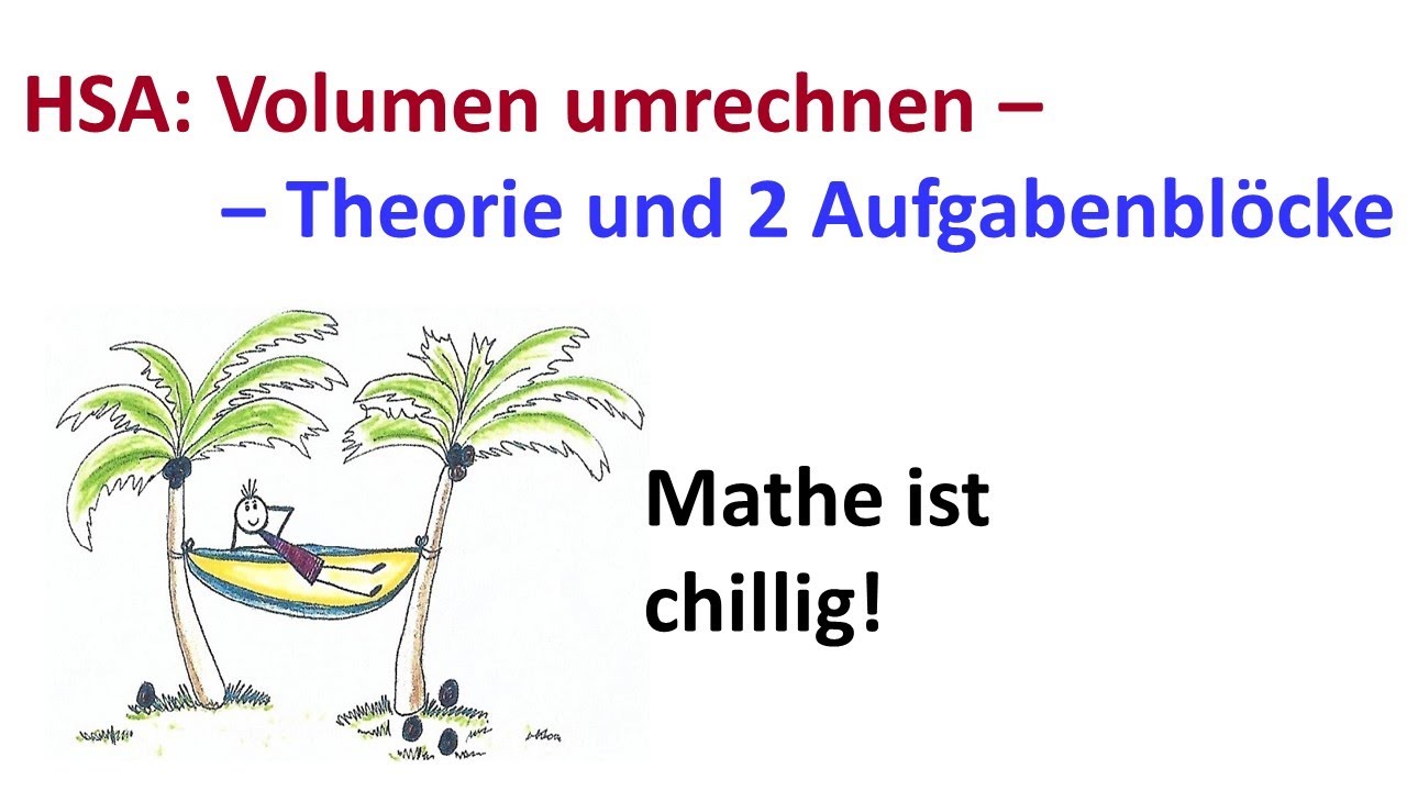 Volumen umrechnen - Volumeneinheiten (Theorie und zwei Aufgabenbl&ouml;cke)