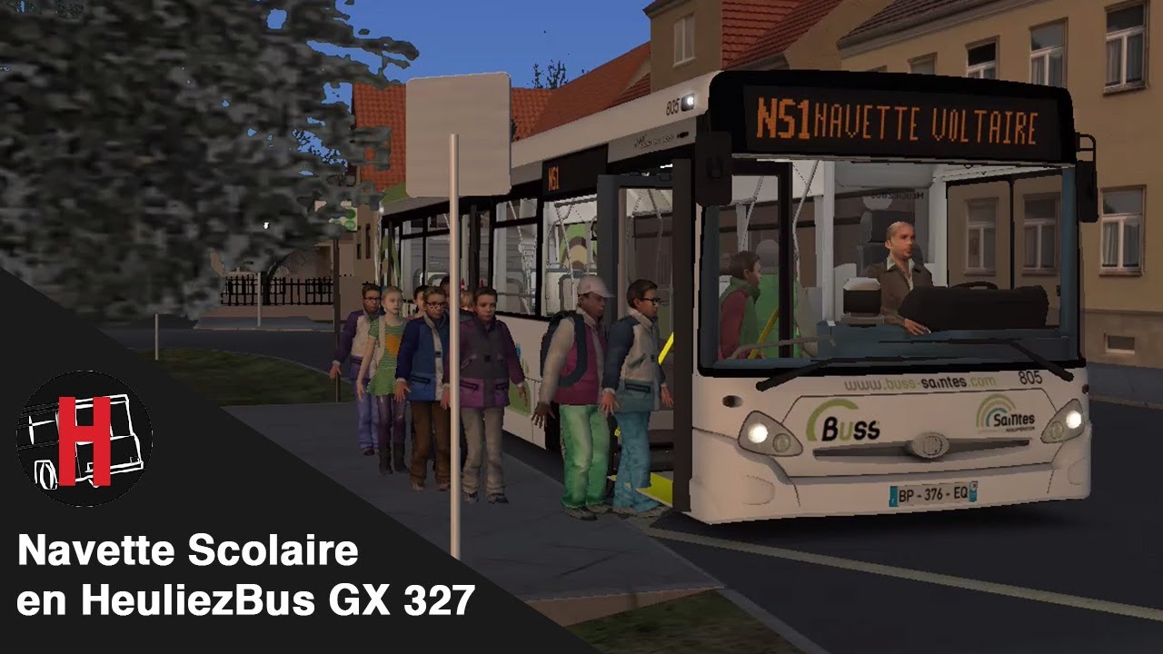 OMSI 2 : Horizon 16 Navette Scolaire en HeuliezBus GX 327 Buss Saintes 805