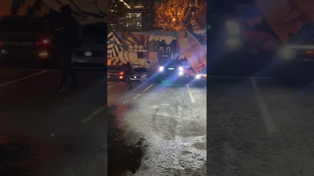 Typical Atlanta car scene at night 