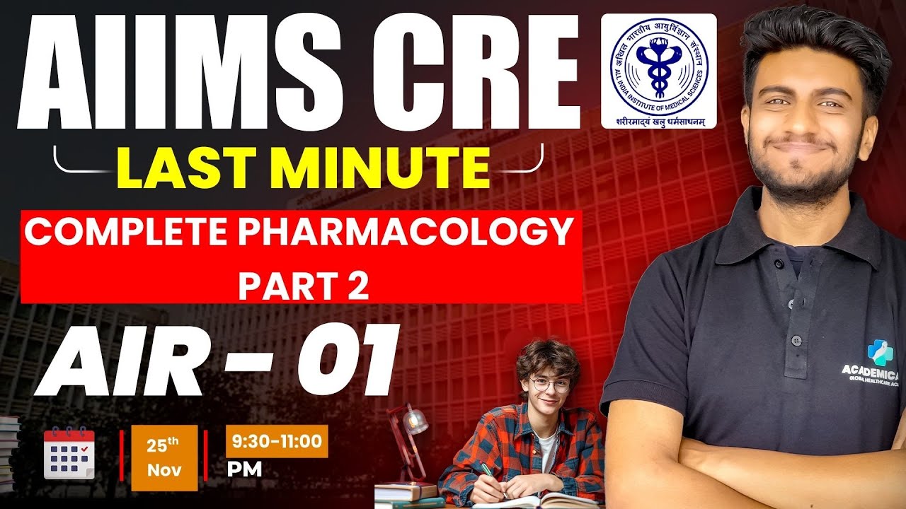 COMPLETE PHARMACOLOGY MAHA MARATHON | AIIMS-DI-RRB PHARMACIST GOVERNMENT EXAMS