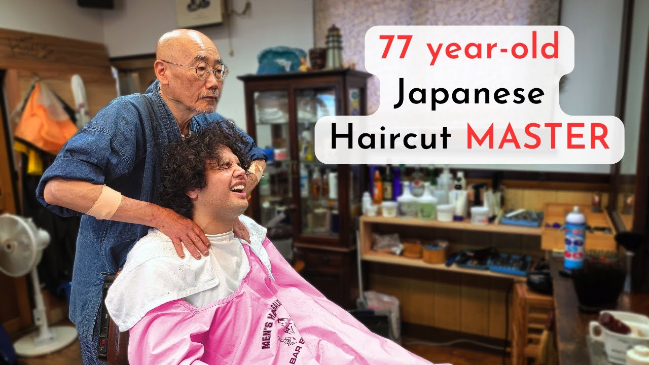 💈ASMR I Got Haircut, Shave and Massage from a Japanese Senior Barber with 47 Years of Experience!