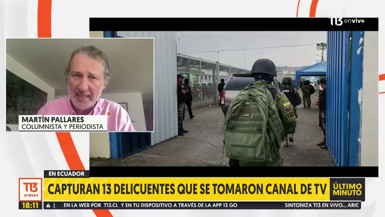 Ecuador: capturan a 13 delincuentes que se tomaron canal de TV