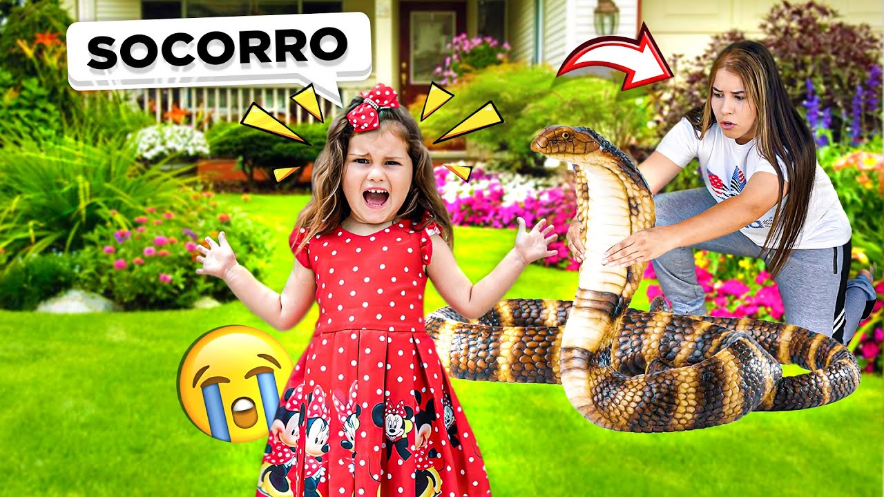 UMA COBRA QUASE PICOU A LAYRA NO JARDIM E A LARISSA TEVE QUE AJUDAR!