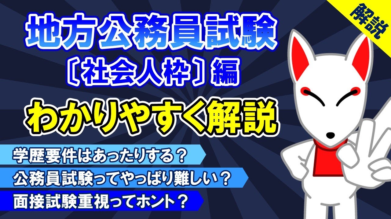 【公務員試験】社会人・民間経験者・就職氷河期 枠について わかりやすく解説〔社会人 編〕