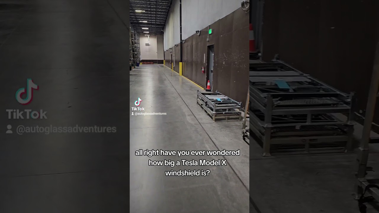 Tesla Model X Windshields are huge! #tesla #modelx #pallet #windshield #glass #autoglass #youtube