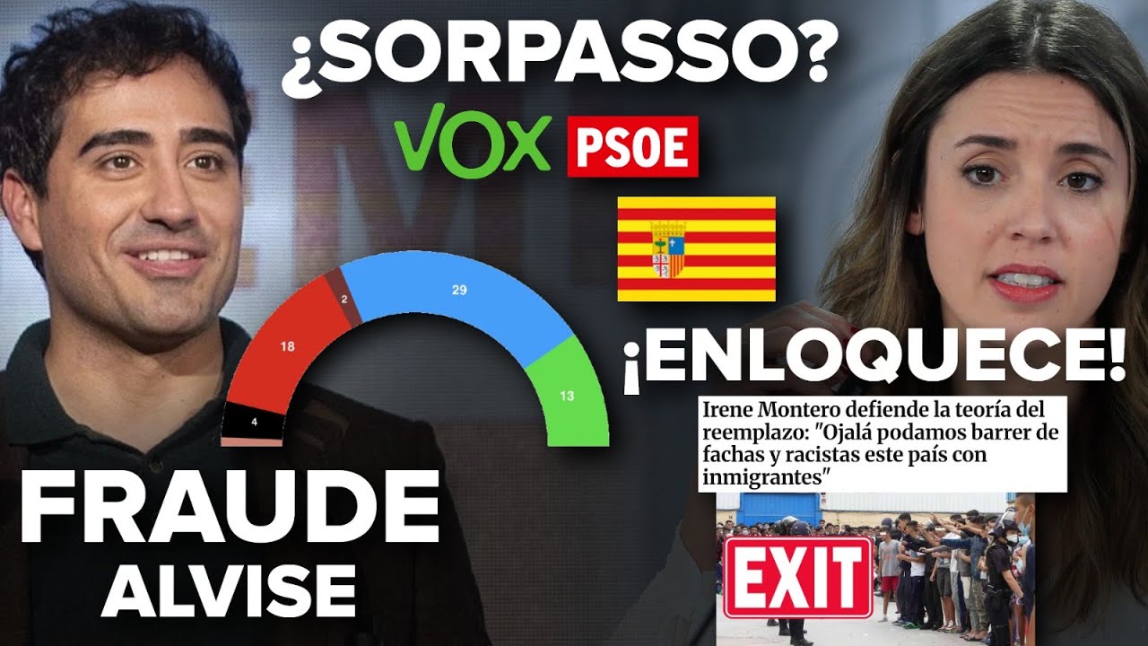 ¿SORPASSO de VOX al PSOE? EL FRAUDE de ALVISE PÉREZ, IRENE MONTERO ENLOQUECE y FUERA MENAS!