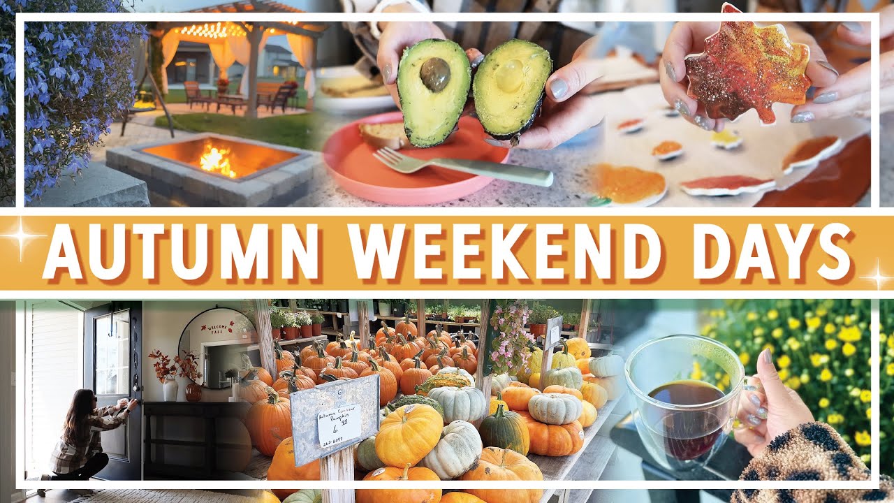 AUTUMN WEEKEND DAYS | cleaning motivation, fall porch decorate with me, easy DIY craft & mom life