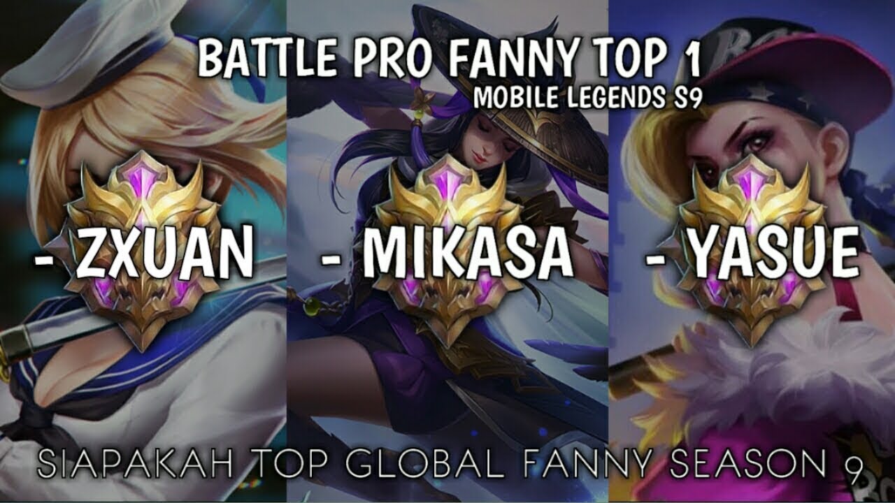 BATTLE Pro Player Fanny ZXUAN VS MIKASA VS YASUE PRO FANNY!! TERBAIK??
