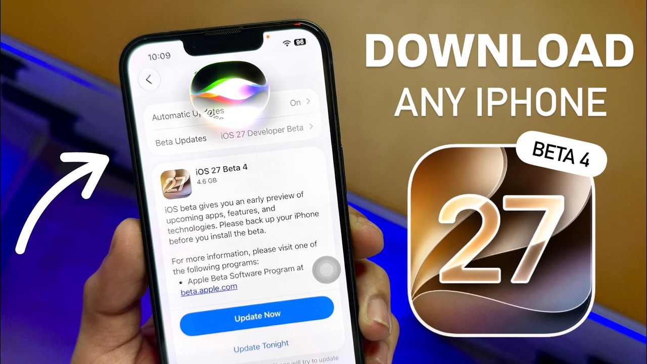 Скачивание iOS 27 Beta 4 &mdash; Как установить обновление iOS 27 Beta 4 на любой iPhone