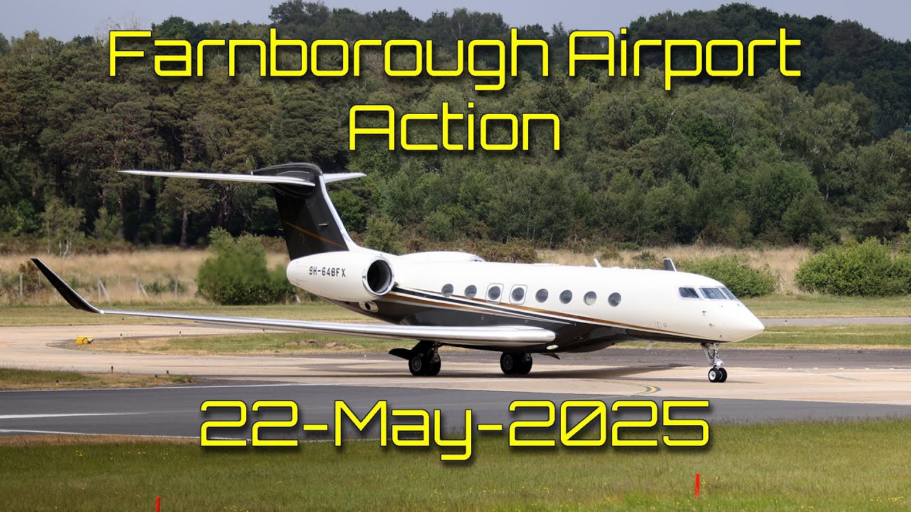 Farnborough Airport Action, Many Bizjet movements and a Slovak C27J Spartan visits too 22-May-25