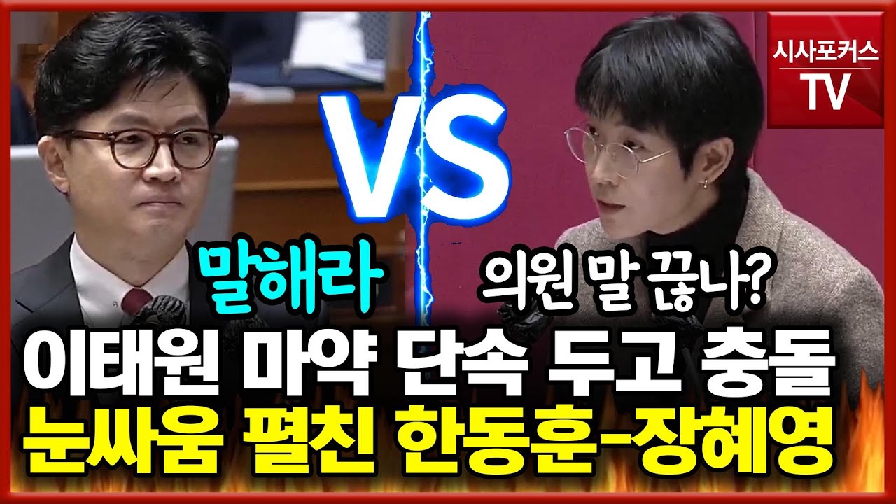 국회 대정부질문서 설전 벌인 한동훈·장혜영…약 9초 동안 눈싸움까지 발생?