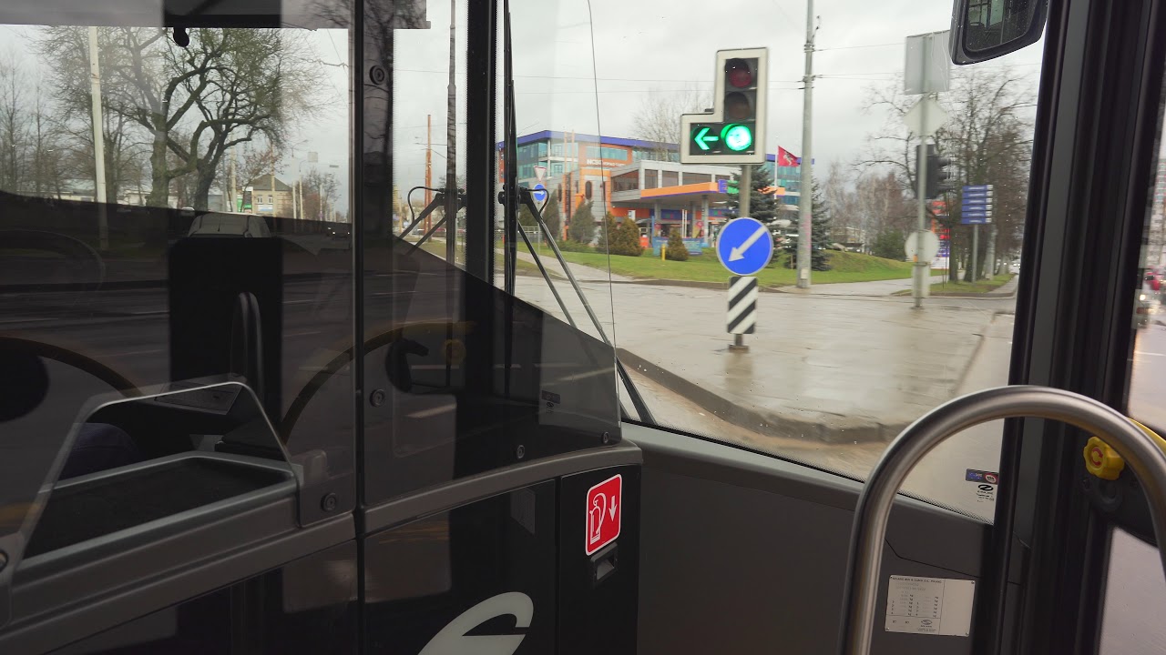 Lithuania, Vilnius, trolleybus 6 ride from Kalvarijų turgus to Žirmūnų žiedas