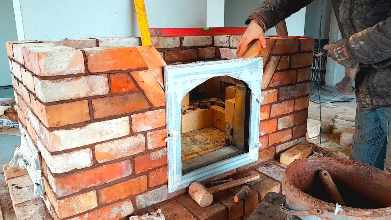 Строительство бездымной печи Кузнецова! Безрешетчатая, с полками и сиденьем. Кирпичная кладка печи