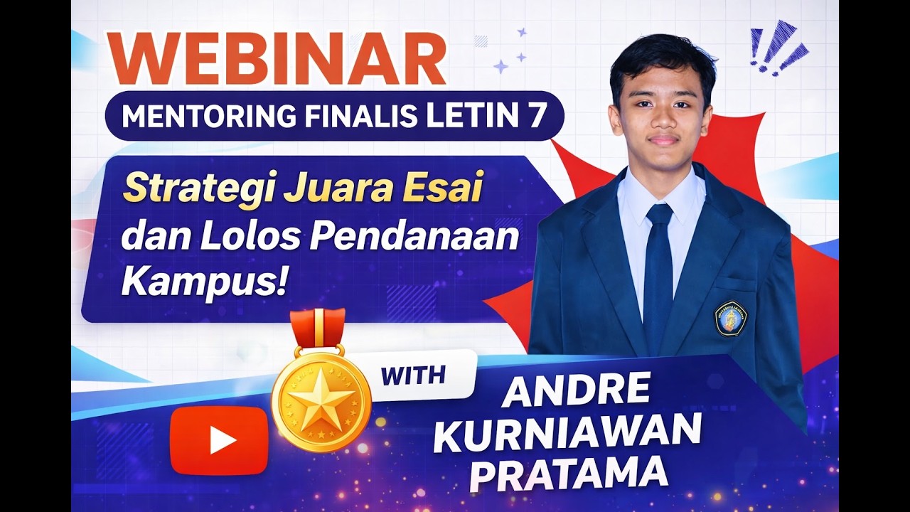 WEBINAR PRE-COMPETITION MENTORING : STRATEGI DAN TIPS MERAIH JUARA ESAI SERTA LOLOS PENDANAAN KAMPUS