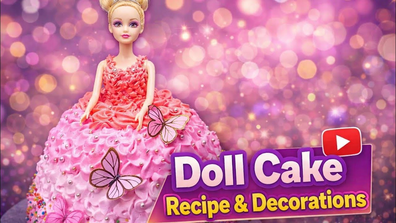 Elegant Doll Cake Design 🎀 Barbie Doll Cake Recipe & Decoration Step by Step Easy Doll Cake Tutorial