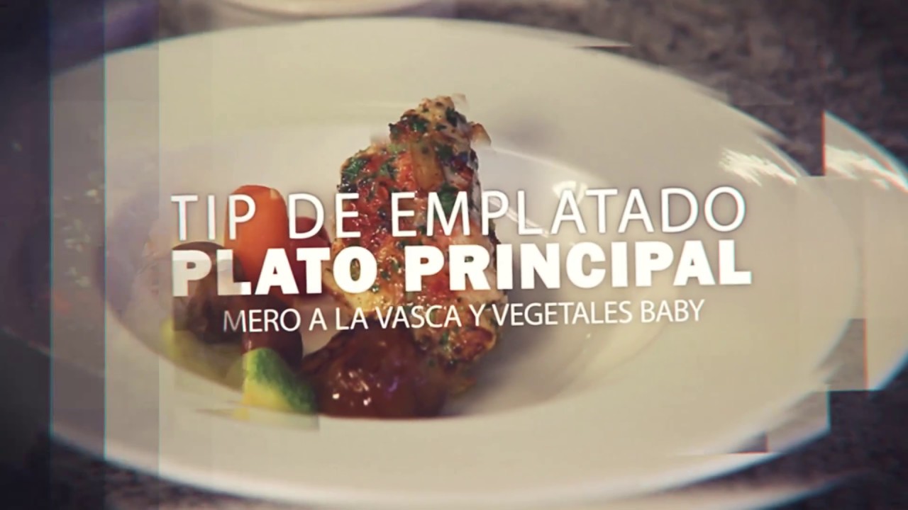 Tip de emplatado   Plato principal Mero a la vasca con vegetales baby