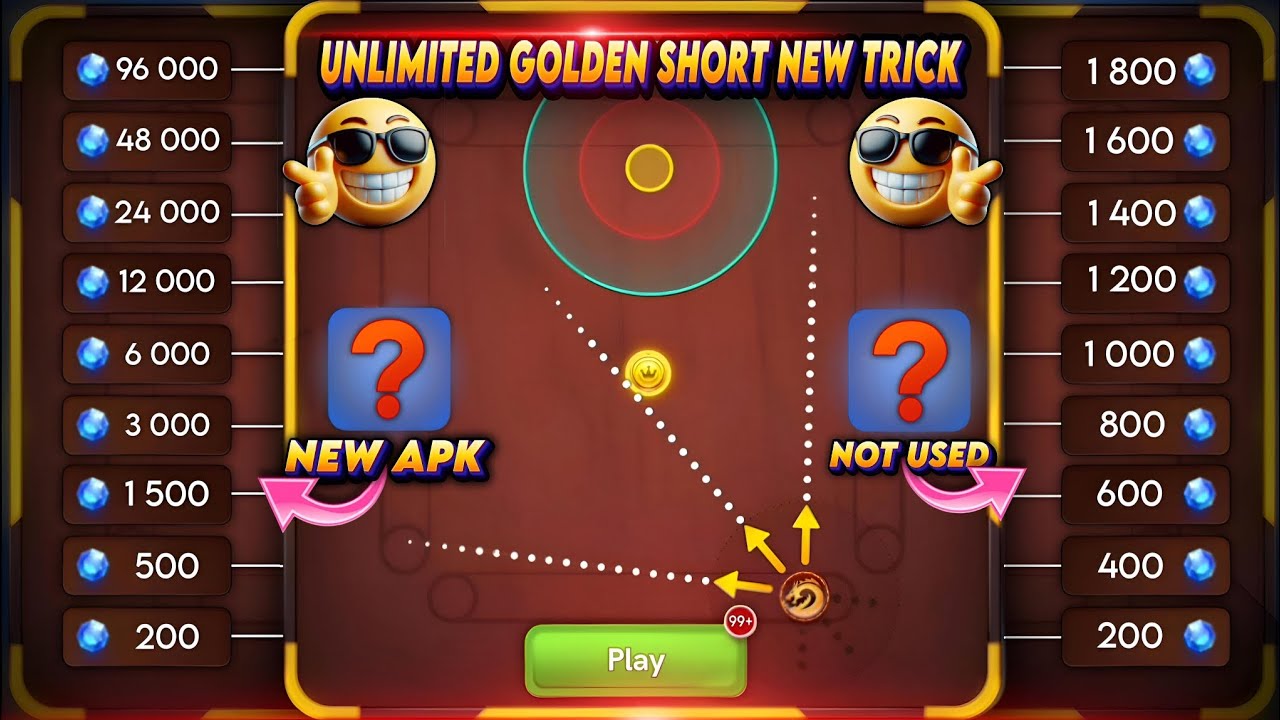 Carrom Pool How To Get Unlimited Golden Shot New Trick 😱 | Carrom pool Unlimited Gems New trick 2025