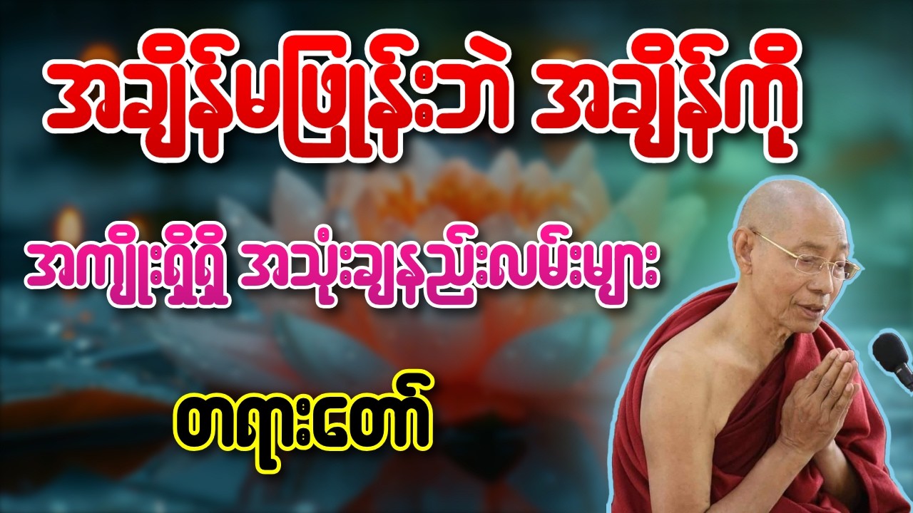 အချိန်မဖြုန်းဘဲ အချိန်ကို အကျိုးရှိရှိ အသုံးချနည်းလမ်းများ တရားတော် - ပါချုပ်ဆရာတော်