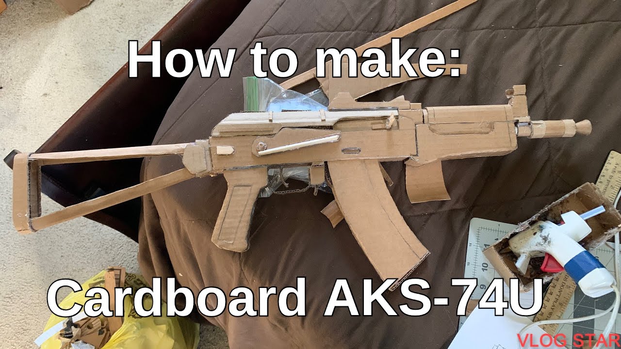 How to make: Cardboard AKS-74U (Full tutorial)