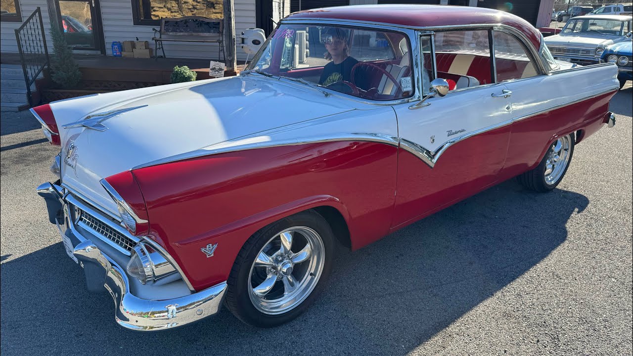 Test Drive 1955 Ford Victoria 2 Door Hardtop SOLD $24,900 Maple Motors #2861-1