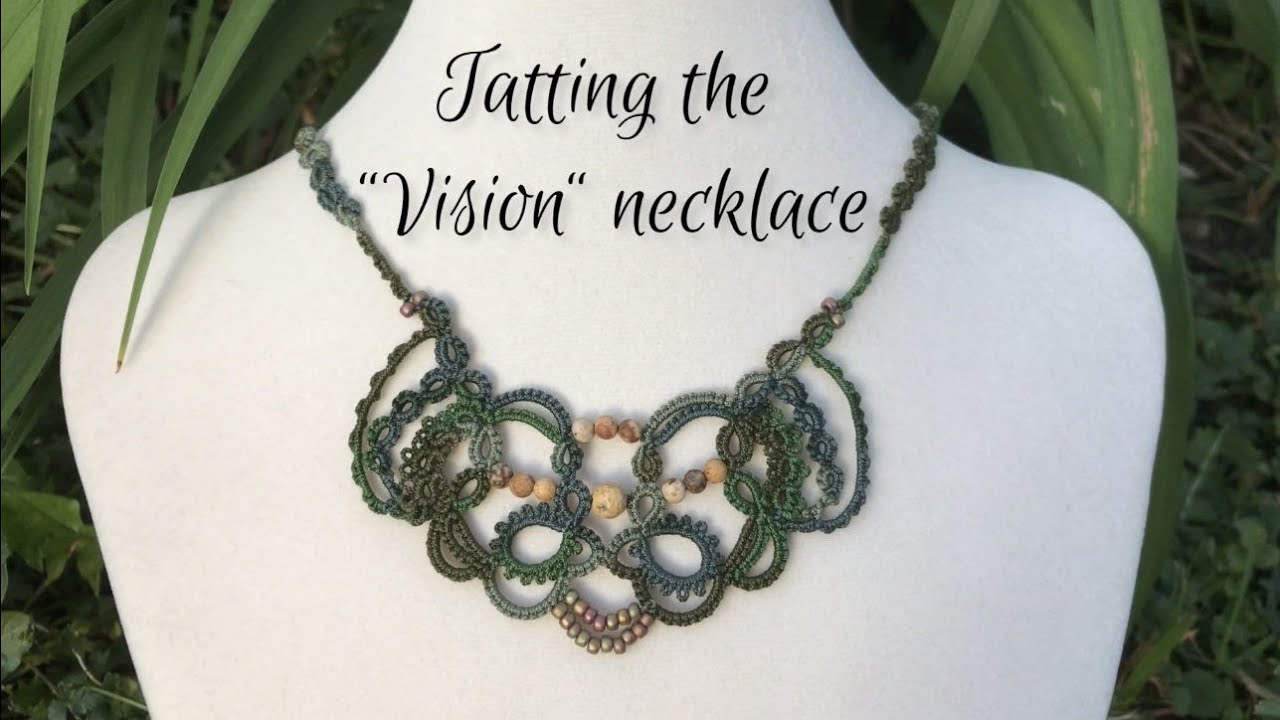 Tatting the “Vision” necklace with beads