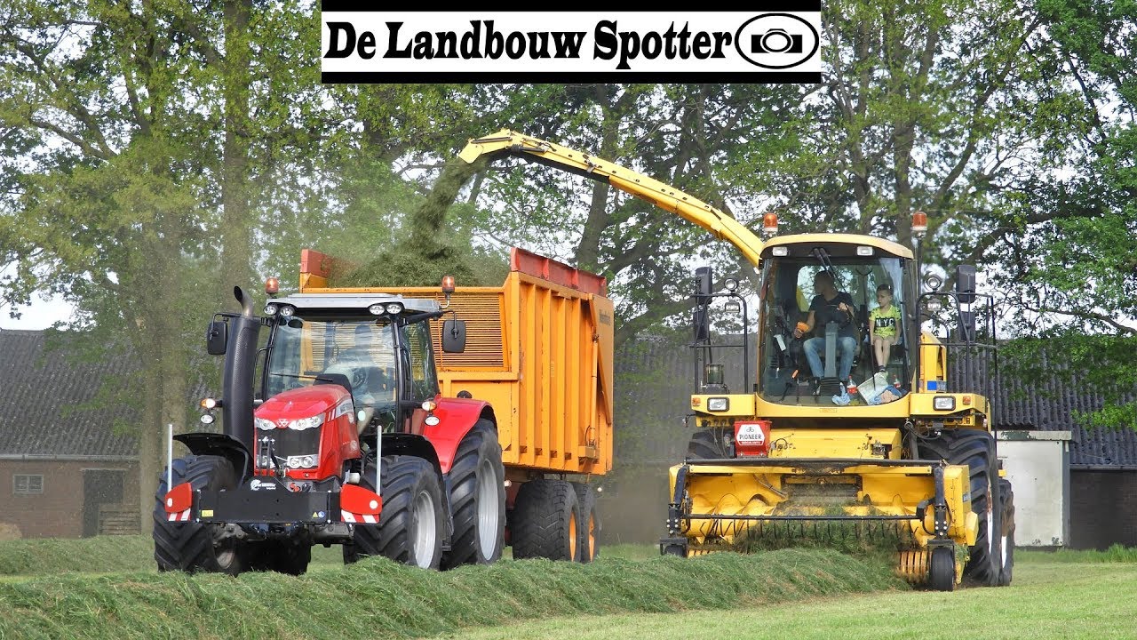 Grass silage 2019 | New Holland FX 40 | Firma Kamphorst | MF 6460 + 6495 + 7718 | Gras hakselen