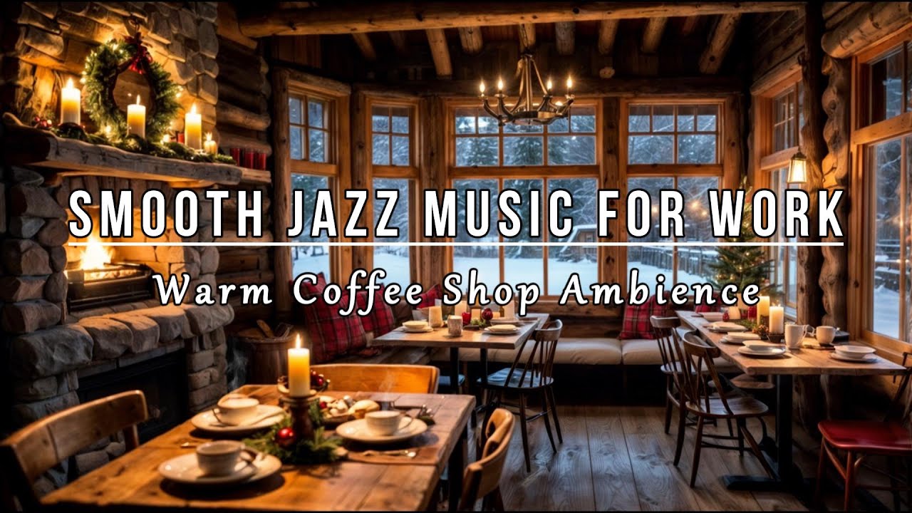 Winter Warm Coffee Shop Ambience ☕ Smooth Jazz Music for Seamless Work