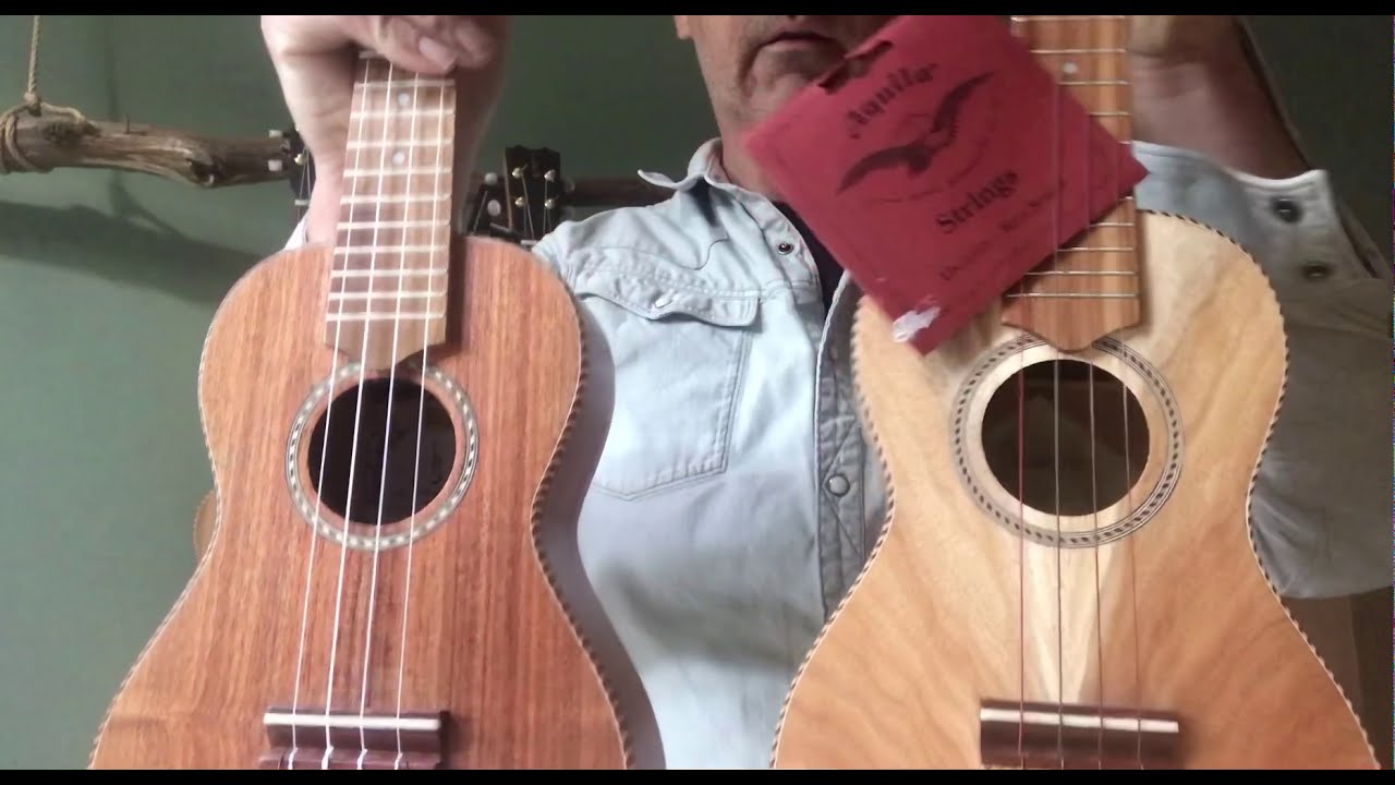 Aquila Super Nylgut high G vs Aquila red low G - APC carvalho concert CT ukulele stringsets