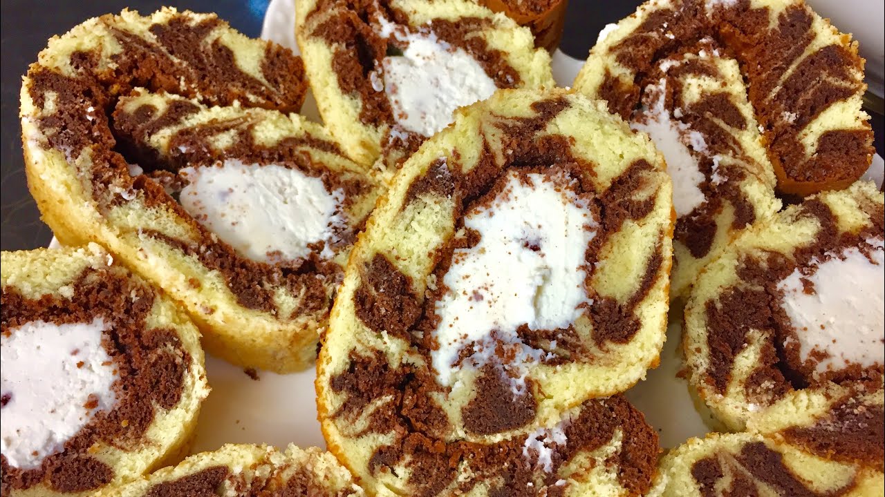 К Чаю ПОТРЯСАЮЩИЙ РУЛЕТ Торнадо Простое приготовление Бисквитного рулета Tornado Hurricane Roll Cake