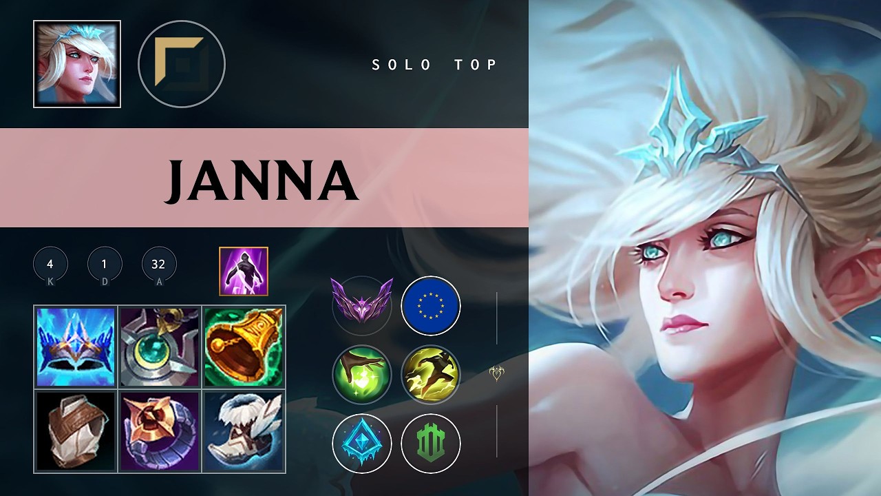 Janna Top vs Camille - EUW Master Patch 26.08