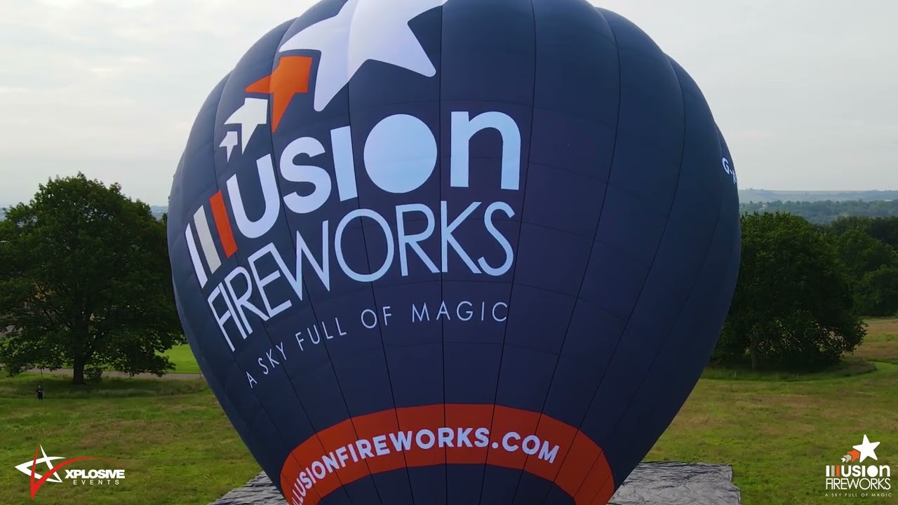 Illusion Fireworks Hot Air Balloon Test Inflation!