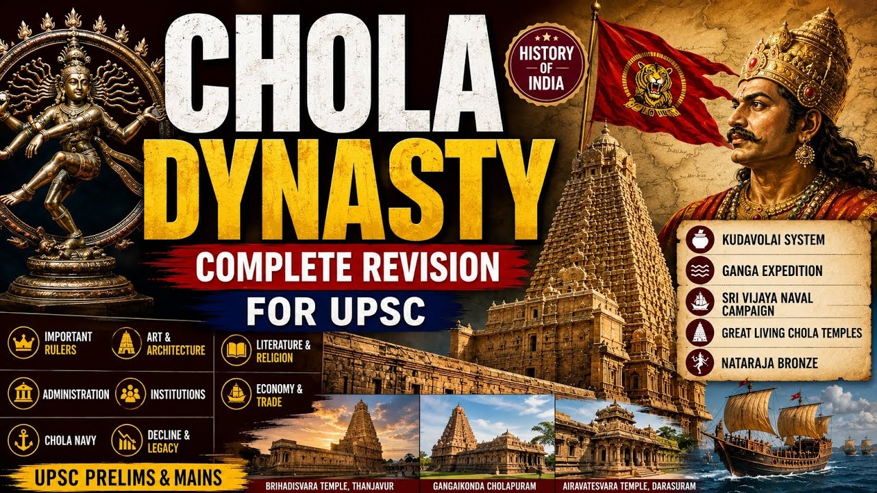 Chola Dynasty in One Shot |Complete UPSCHistory Revision | Ancient India#prelims2027