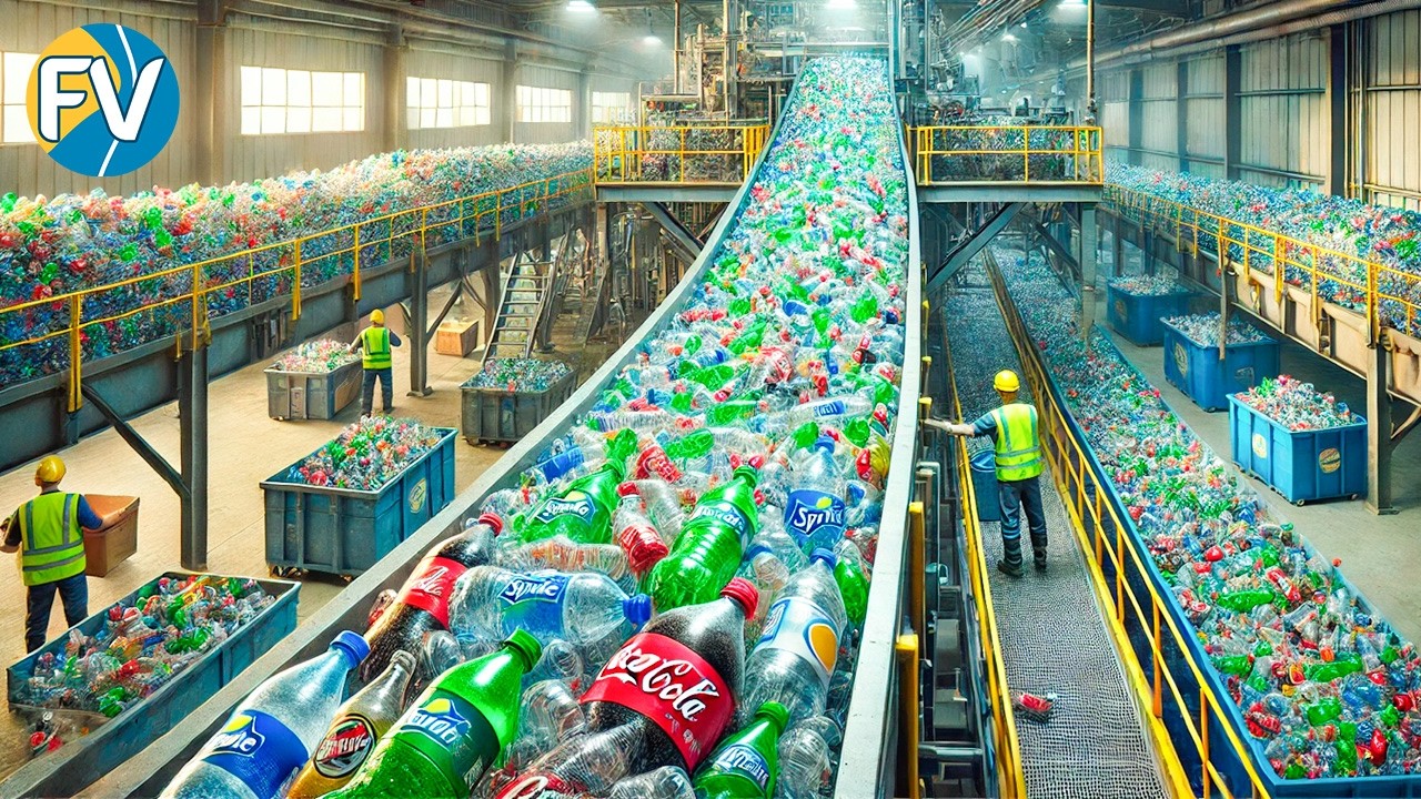 20.000 botellas de plástico por segundo Todo el proceso de reciclado