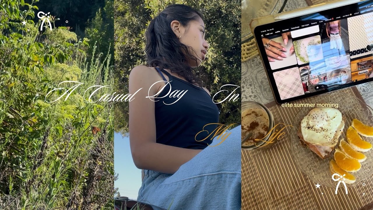 A Casual Day in my Life:  breakfast, thrift & picnic!  ✧˚.