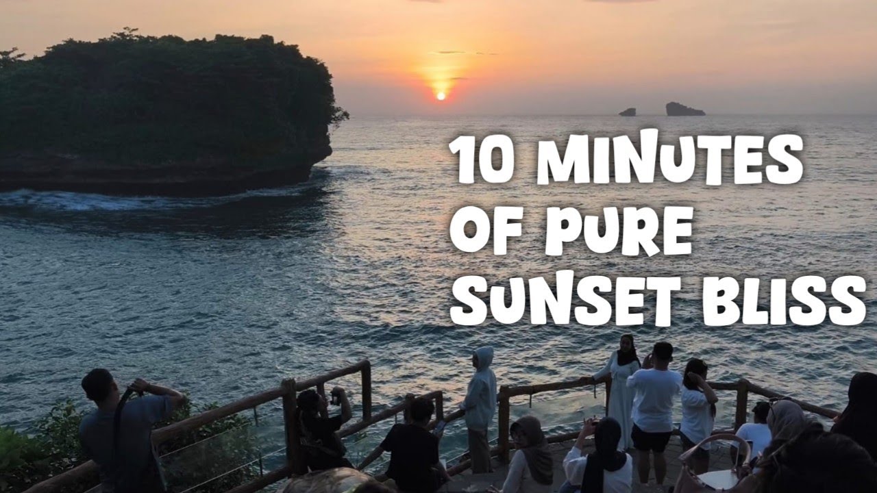 10 Minutes of Pure Sunset Bliss | Hidden Beach in Indonesia 🇮🇩