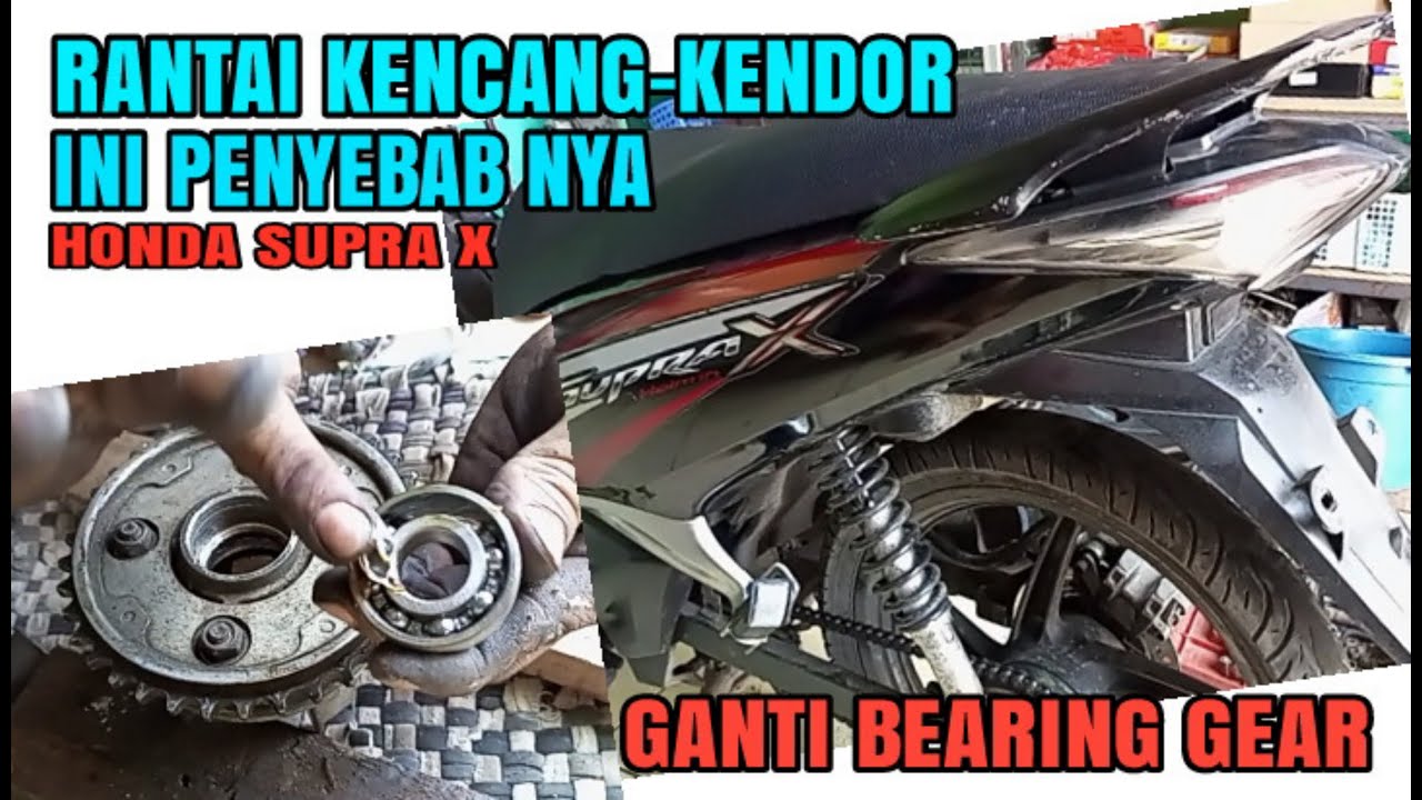 cara ganti bearing nap GEAR Honda Supra x 125 helm in