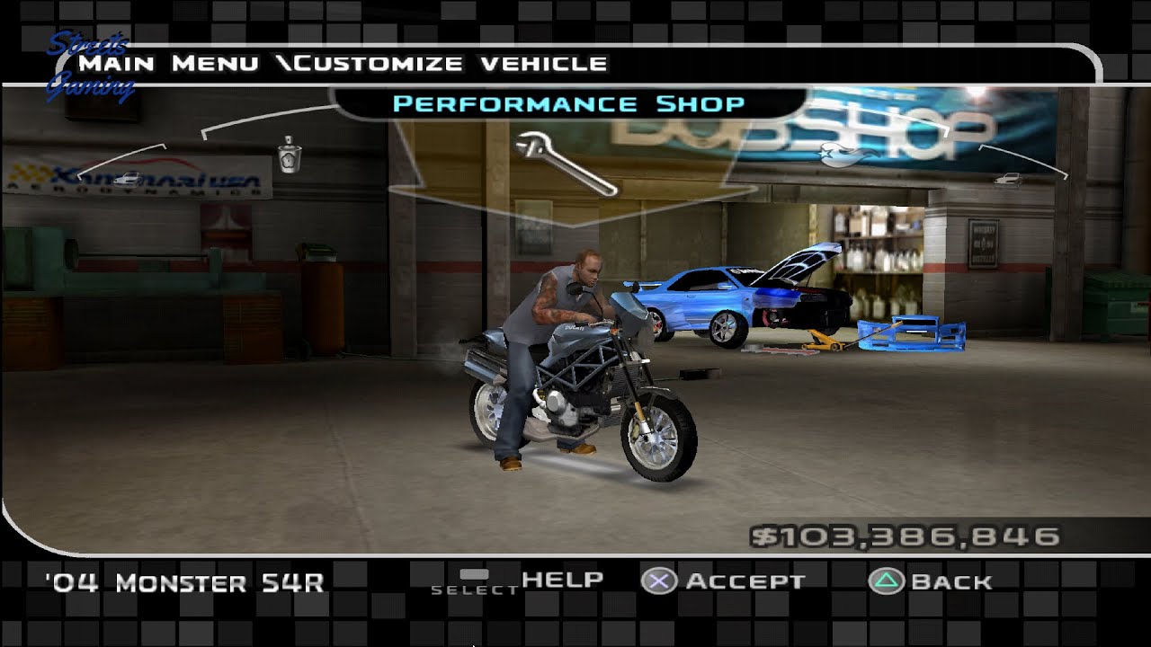 Midnight Club 3 Customization Ducatti Monster S4R Blue One