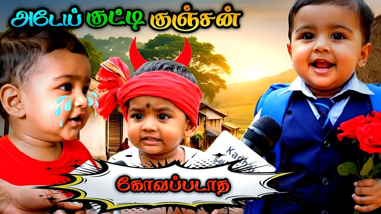 குட்டி குஞ்சானின் அட்டகாசம்🤯😂#ai#babytalk#babyspeaking#funny#shorts#shortsfeed#veo3#trending
