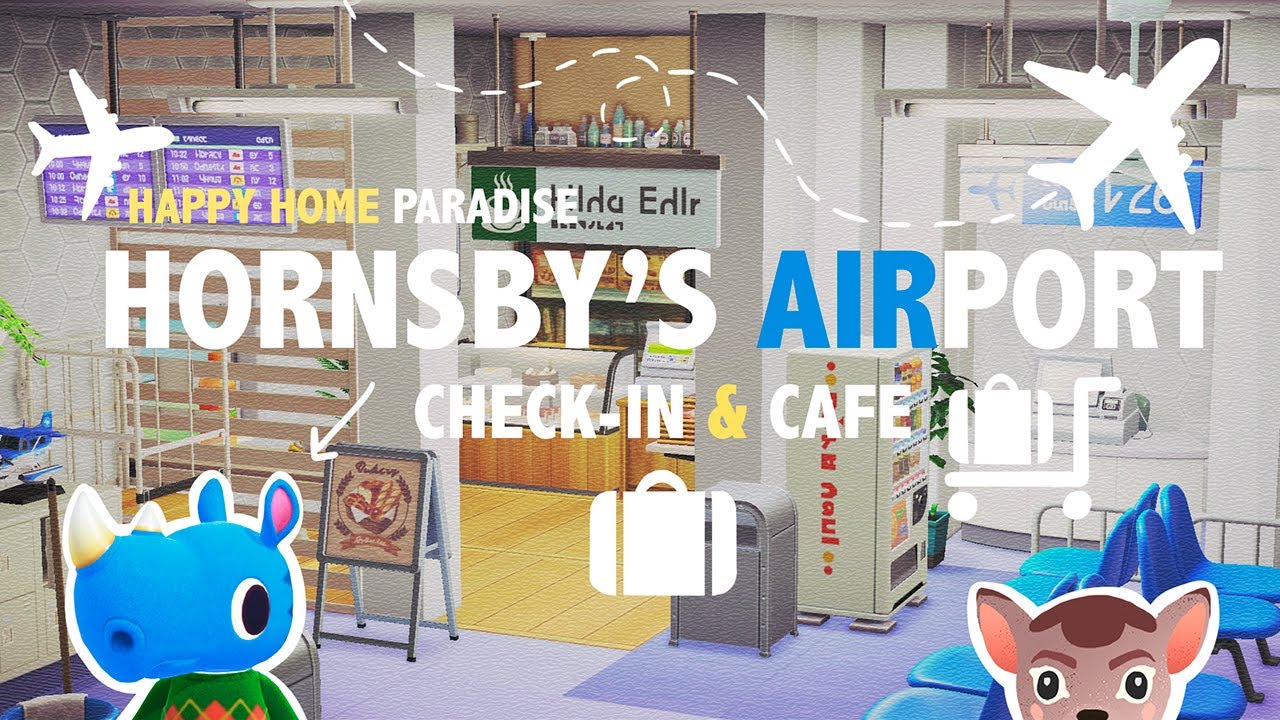 A Modern Airport with a Café / Speed Build // Animal Crossing / Happy Home Paradise