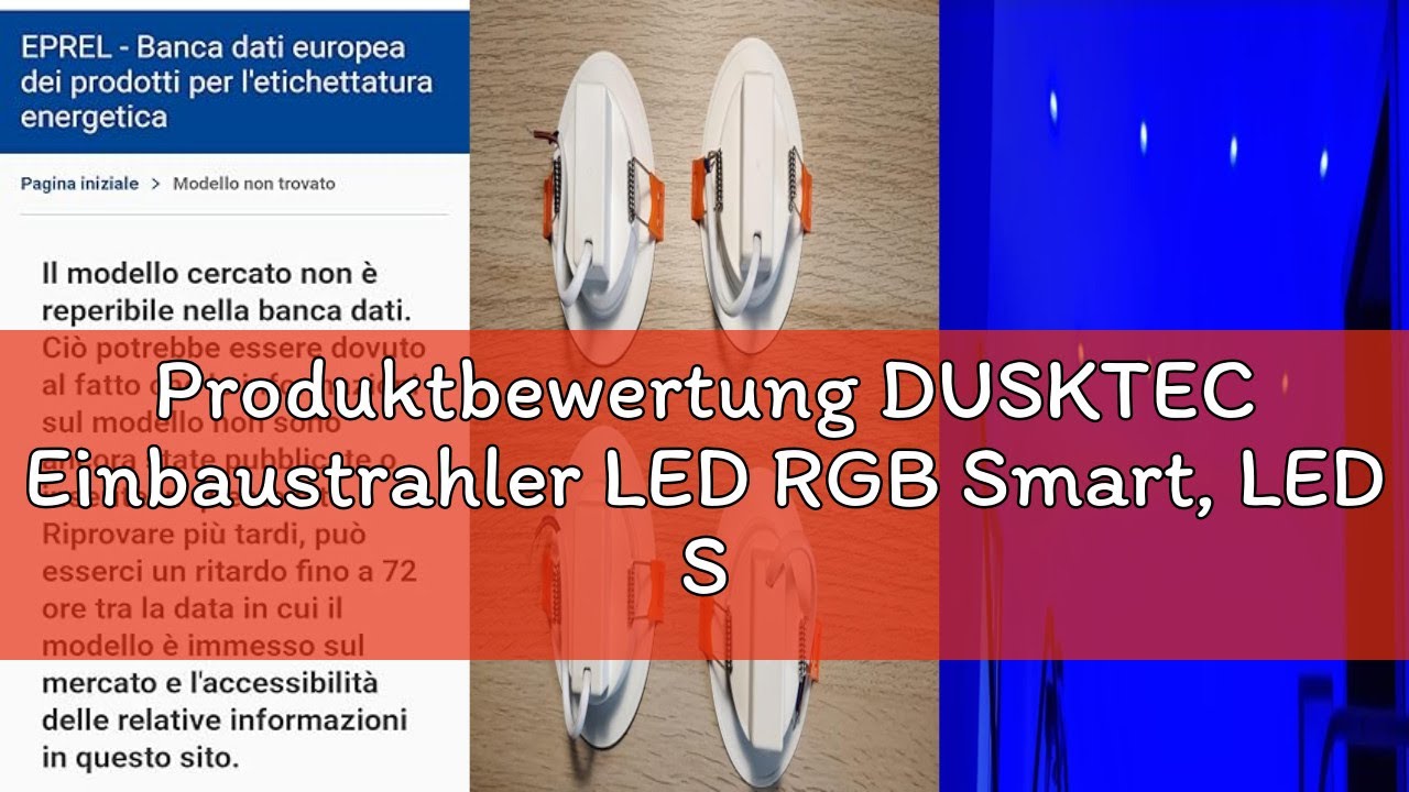 Produktbewertung DUSKTEC Einbaustrahler LED RGB Smart, LED Spots 230V Warm und Kaltweiss Farbig 2700