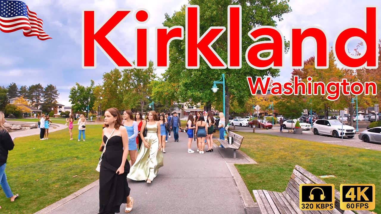 🇺🇸 Luxury Downtown Kirkland Walking Tour with Immersive City Sound 🔊 [4K/60fps/HDR/320kbps]