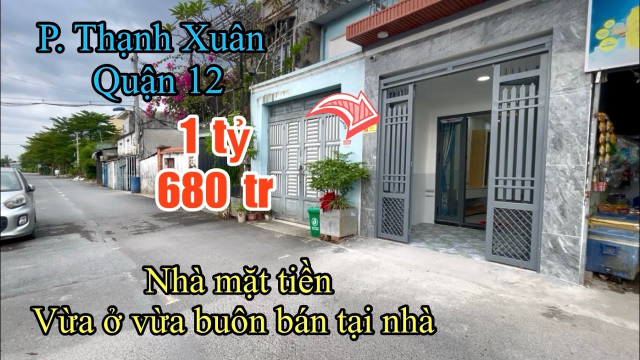 Nh&agrave; Phường Thạnh Xu&acirc;n Q12, Mặt Tiền Đường Lớn - Gi&aacute;: 1,68 Tỷ