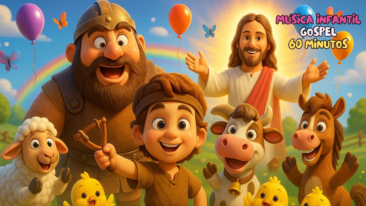 Davi e Golias | Música Gospel Infantil | 1 Hora de Louvor com Jesus| Gabi Gospel Kids em Português