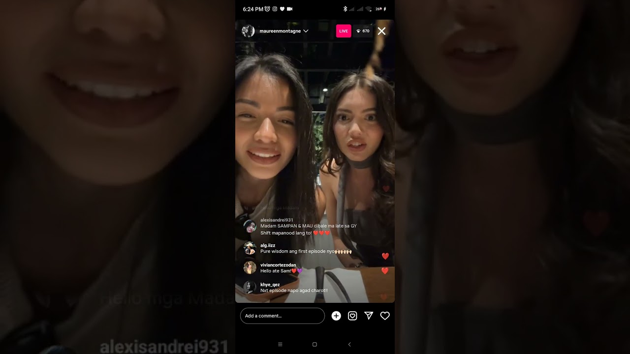 SamPan & Maureen IG Live 3/12/2024