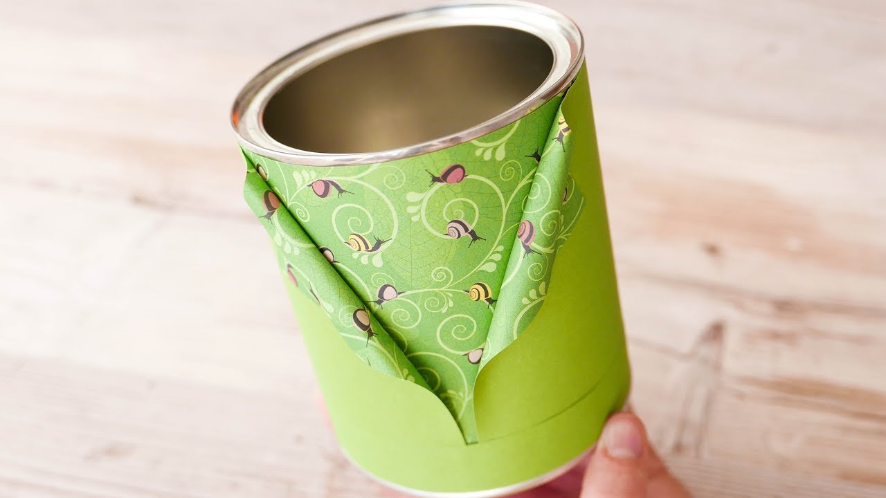 How to make : Decorative Can Pencil Holders | Ozdobna Puszka na Przybory - Mishellka #337 DIY