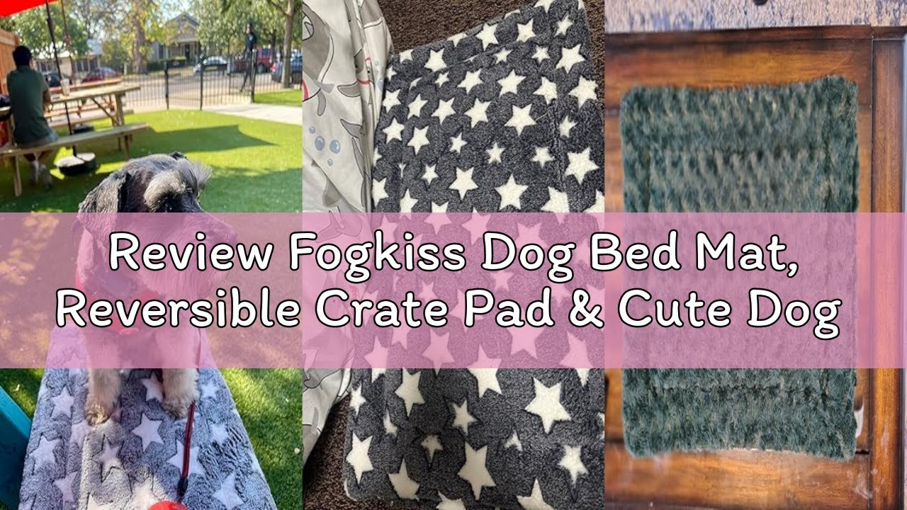 Review Fogkiss Dog Bed Mat, Reversible Crate Pad & Cute Dog Bed - Machine Washable Kennel Mat with U