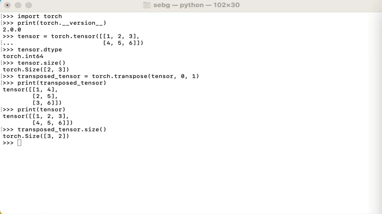 Torch Transpose - Use PyTorch Transpose to change the order of dimensions in a tensor.