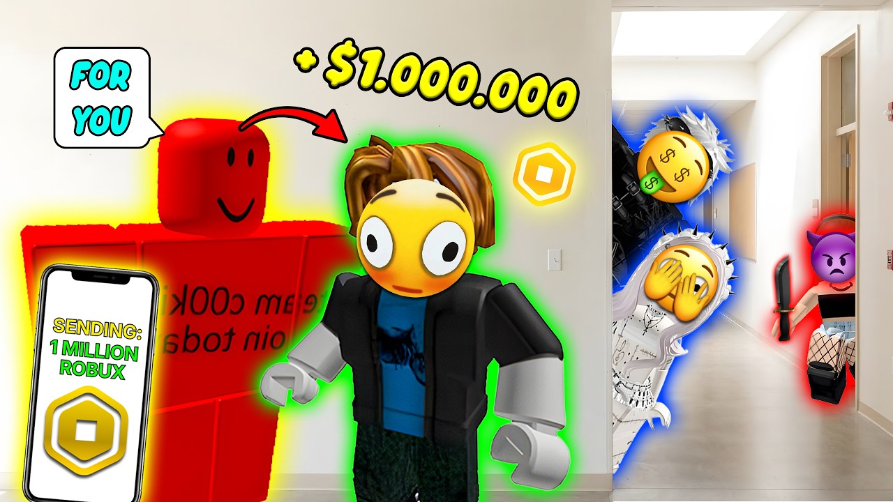 😱 Я разбогател благодаря своему другу-хакеру 💻 #roblox #robloxstory
