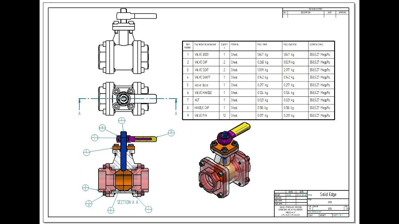 Solid edge drafting tutorial part list  | Bill of material in solid edge |  Parts list in solid edge