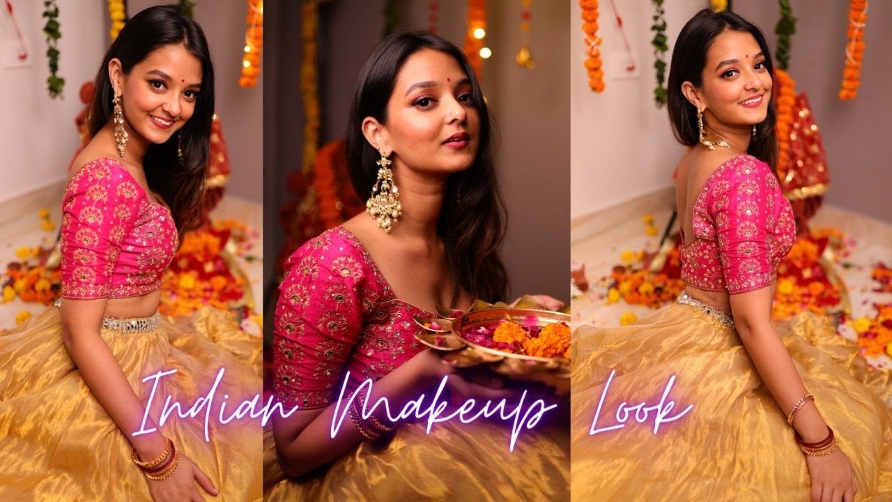 Easy Indian/Traditional makeup look | Diwali 🪔😍❤️
